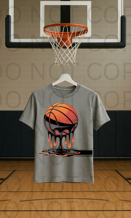 Melting Basketball #5794 - Ready to Press DTF Transfer Full Color