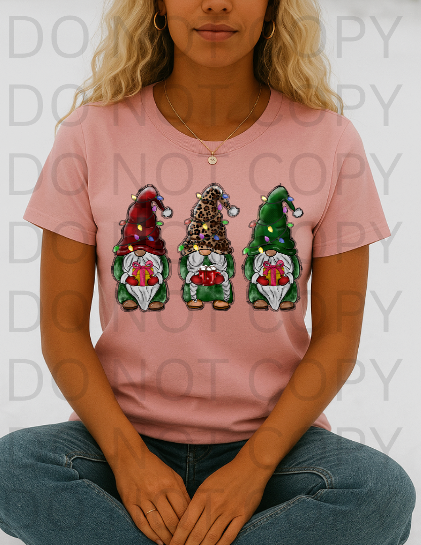 Western Christmas Three Gnomes #5814 - Ready to Press DTF Transfer Full Color