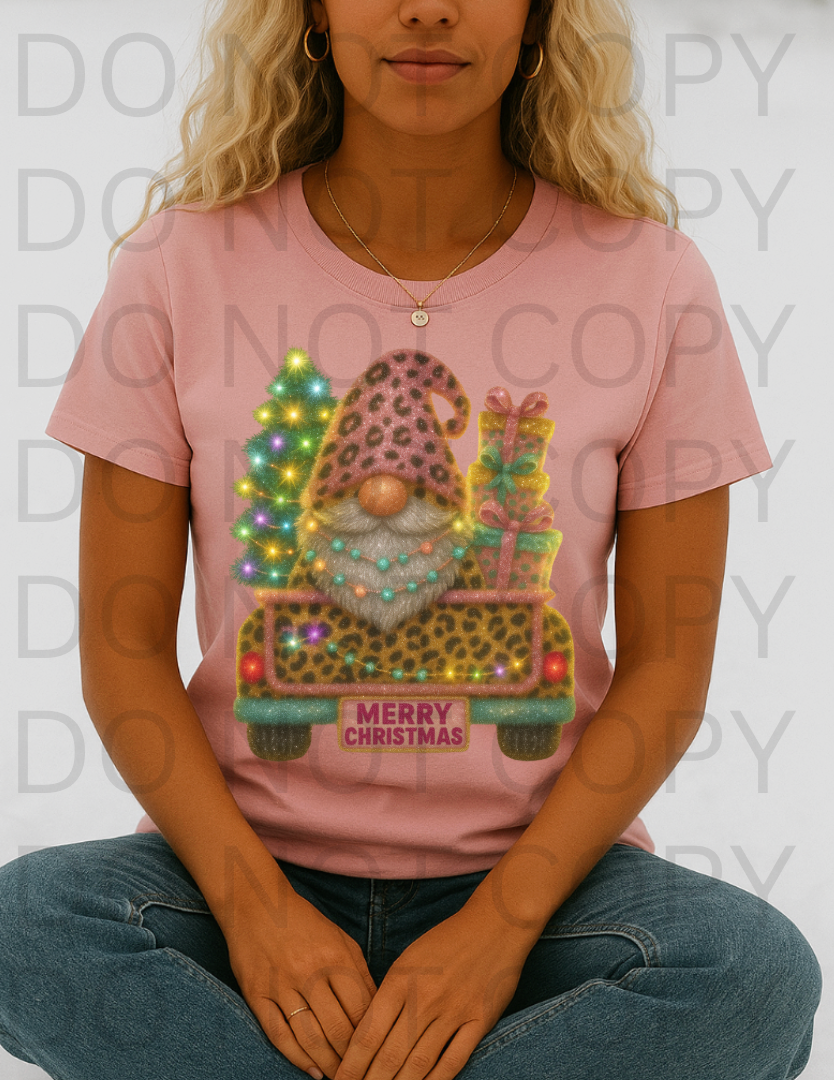 Tinsel Gnome #5813 - Ready to Press DTF Transfer Full Color