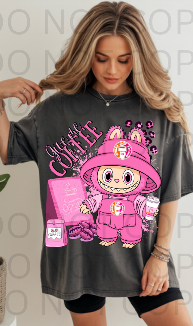 Dunkin Donuts Labubu #5822 - Ready to Press DTF Transfer Full Color