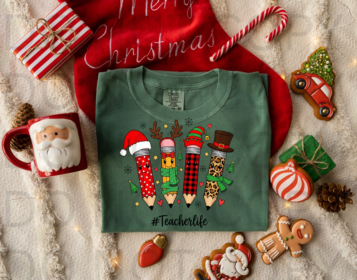 Christmas #Teacherlife #5869  - Ready to Press DTF Transfer Full Color