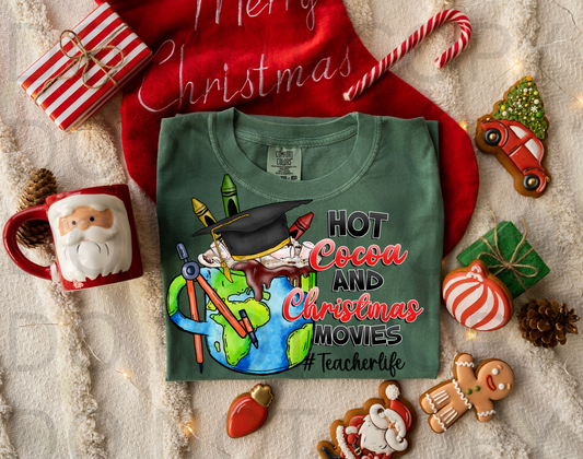 Hot Coca & Christmas Movies #5857  - Ready to Press DTF Transfer Full Color