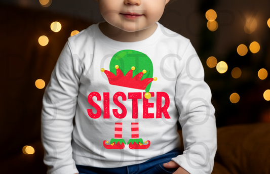 Sister Elf #5836 - Ready to Press DTF Transfer Full Color