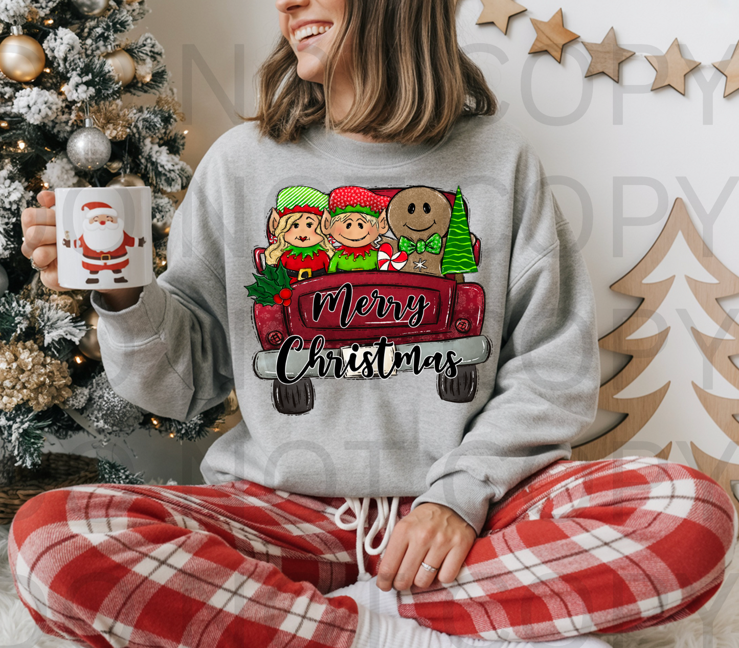 Elf Merry Christmas #5838 - Ready to Press DTF Transfer Full Color