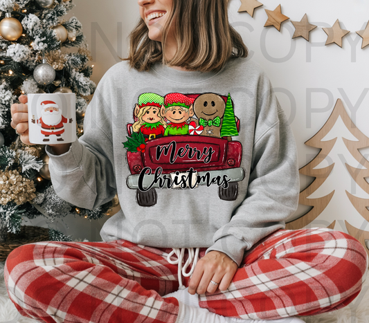 Elf Merry Christmas #5838 - Ready to Press DTF Transfer Full Color