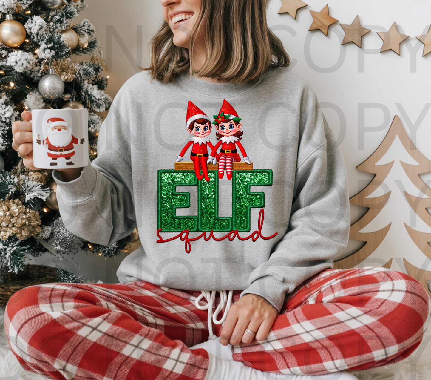 Sequin Elf Squad #5830 - Ready to Press DTF Transfer Full Color