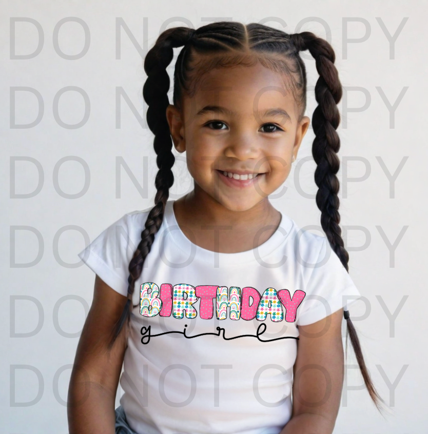 Birthday Girl #5874 - Ready to Press DTF Transfer Full Color