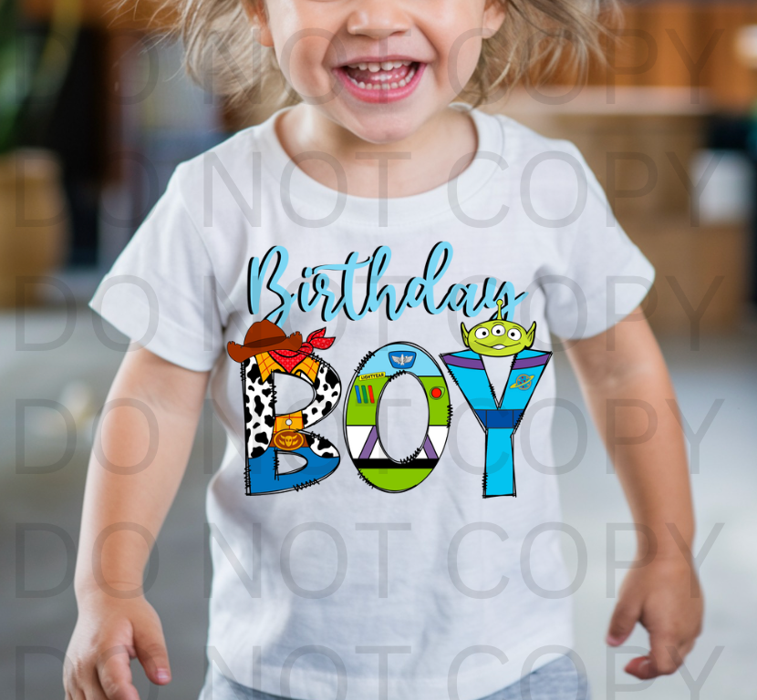 Toys Themed Birthday Boy #5880  - Ready to Press DTF Transfer Full Color