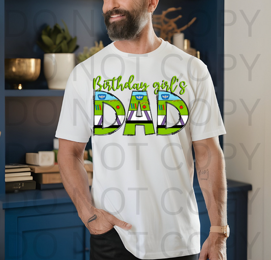 Toys Themed Birthday Girls Dad #5879 - Ready to Press DTF Transfer Full Color