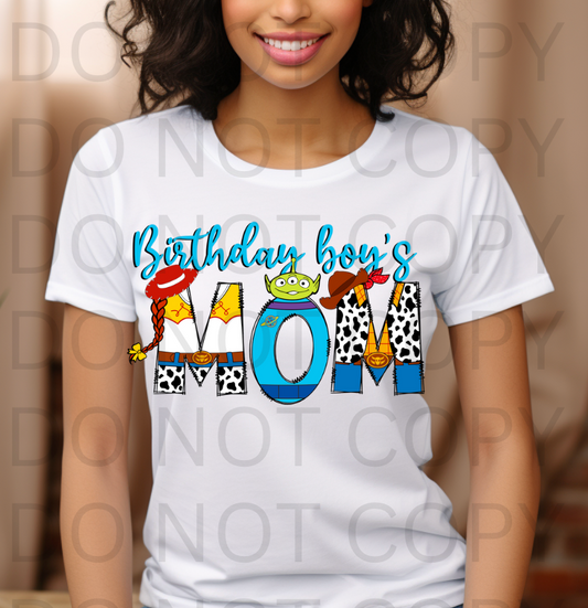 Toys Themed Birthday Boys Mom #5883 - Ready to Press DTF Transfer Full Color