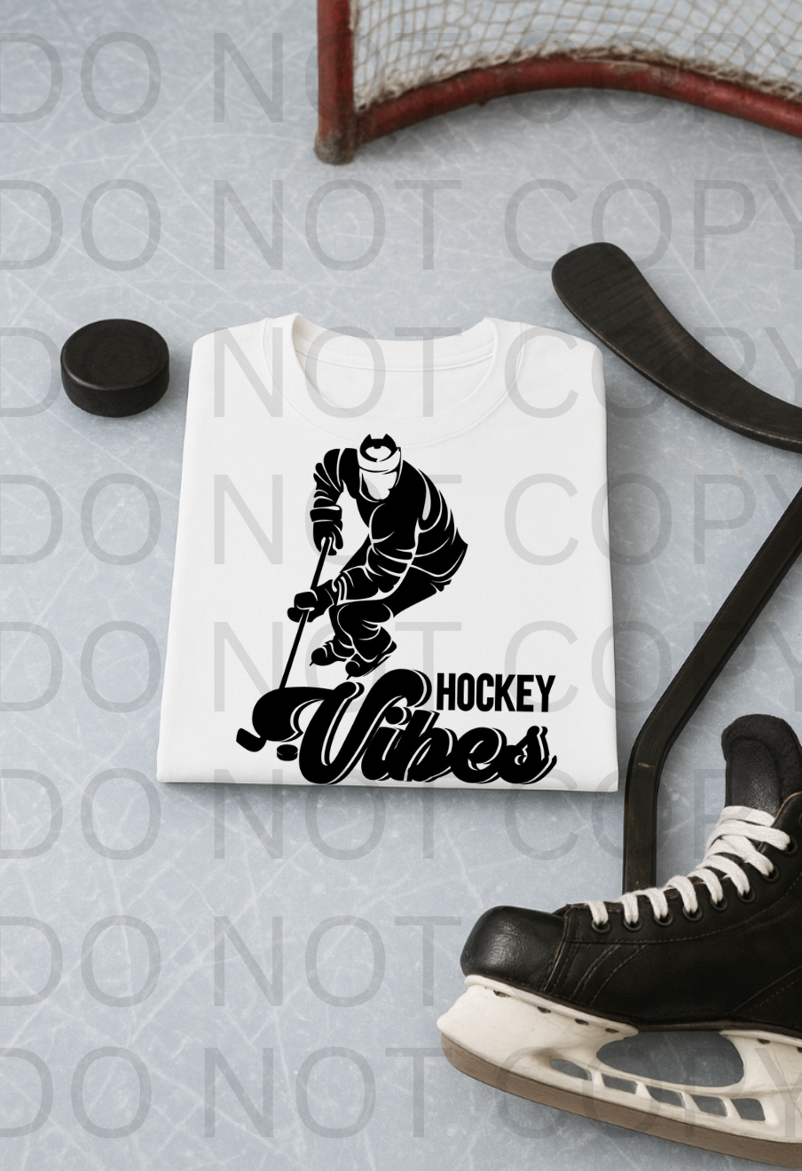 Hockey Vibes #5901 - Ready to Press DTF Transfer Full Color