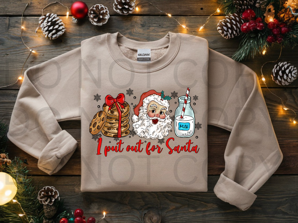 I Put Out For Santa #5928 - Ready to Press DTF Transfer Full Color