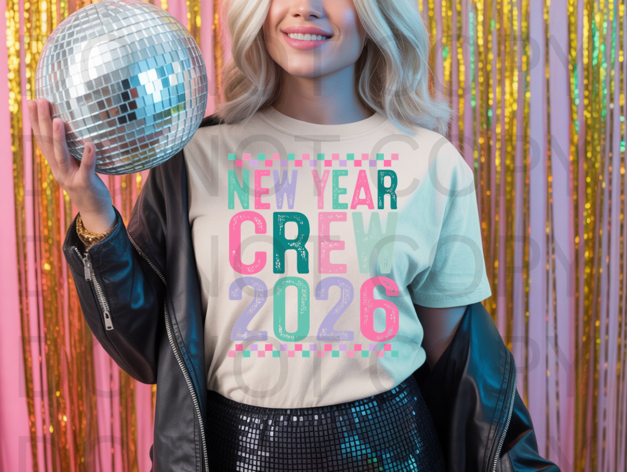 New Years Crew 2026 #5988 - Ready to Press DTF Transfer Full Color
