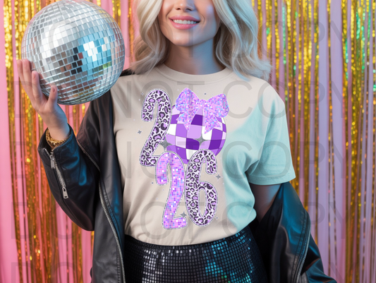 Purple Leopard Print 2026 #5985 - Ready to Press DTF Transfer Full Color