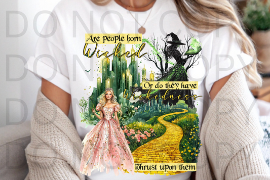 Are people born wicked? #6026 - Ready to Press DTF Transfer Full Color