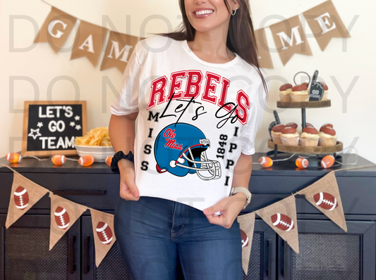Ole Miss #6053 - Ready to Press DTF Transfer Full Color