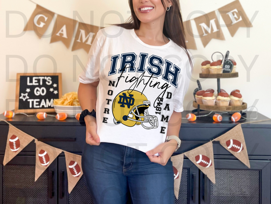 Notre Dame #6052 - Ready to Press DTF Transfer Full Color