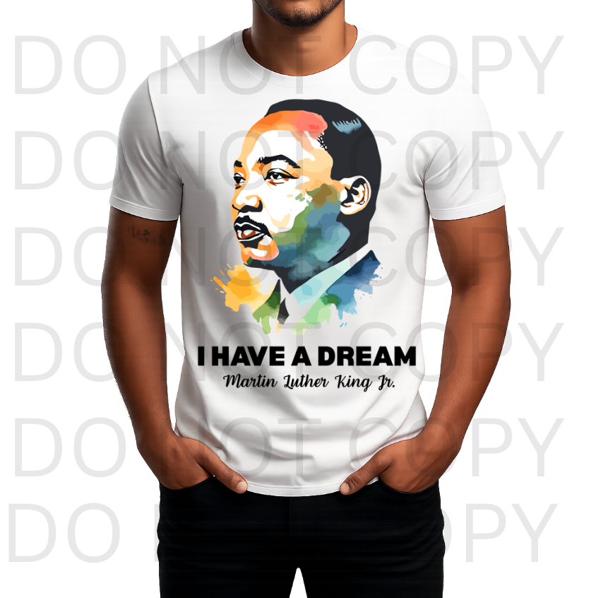 Nostalgic Water Color MLK Jr #6059 - Ready to Press DTF Transfer Full Color