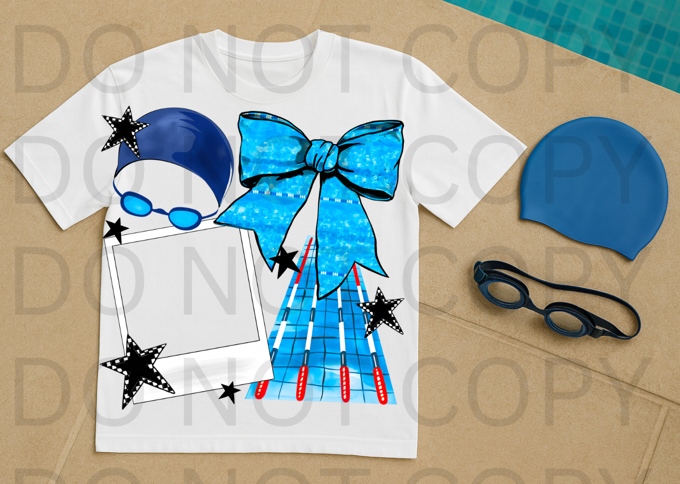 Swim Collage #6077 - Ready to Press DTF Transfer Full Color