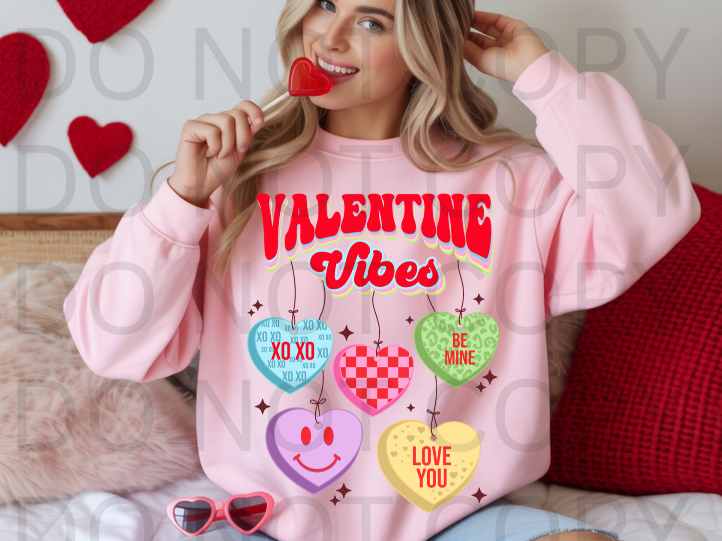 Valentine Vibes #6107 - Ready to Press DTF Transfer Full Color