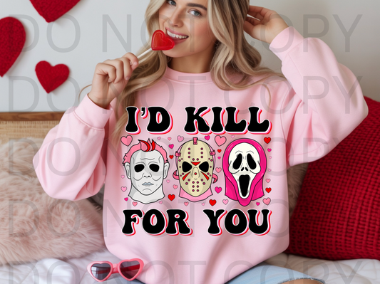Horror Valentine #6099 - Ready to Press DTF Transfer Full Color