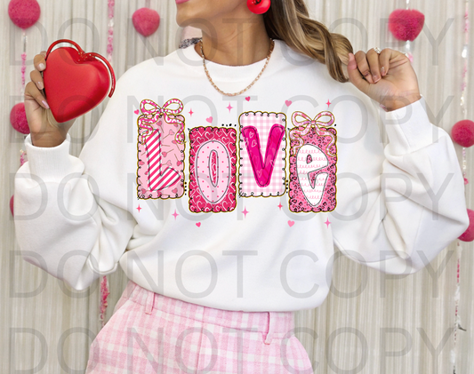 Mix Matched LOVE #6199 - Ready to Press DTF Transfer Full Color