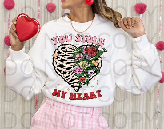 You Stole My Heart #6205 - Ready to Press DTF Transfer Full Color