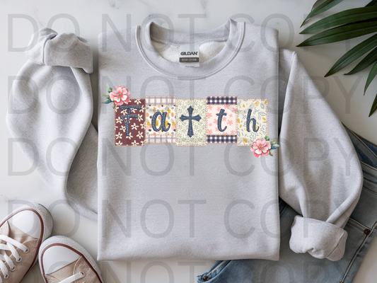 Patchwork Faith #6220 - Ready to Press DTF Transfer Full Color