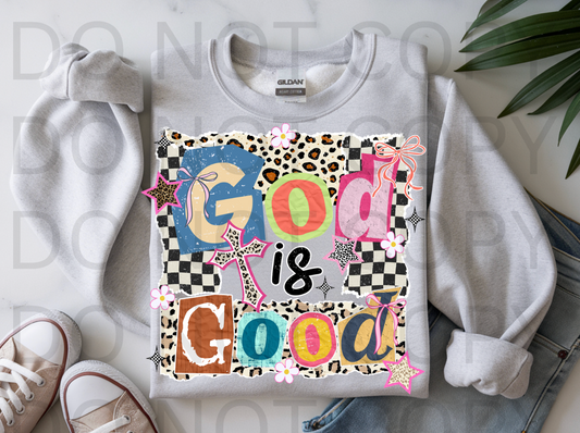 God Is Good #6217 - Ready to Press DTF Transfer Full Color