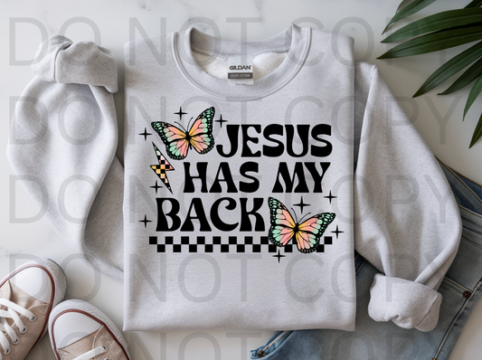 Jesus Has My Back #6209 - Ready to Press DTF Transfer Full Color