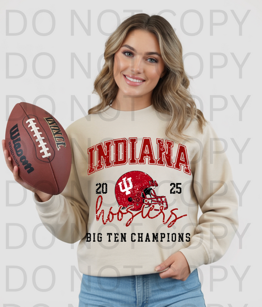 Indiana Distressed Big Ten Champions #6246 - Ready to Press DTF Transfer Full Color