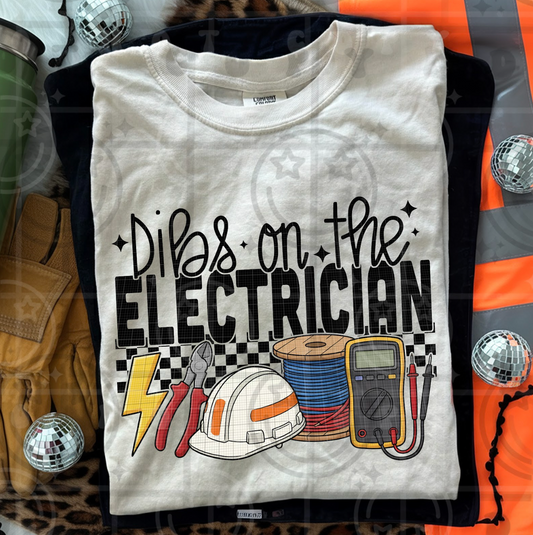 Dibs On The HVAC Tech #6258 - Ready to Press DTF Transfer Full Color