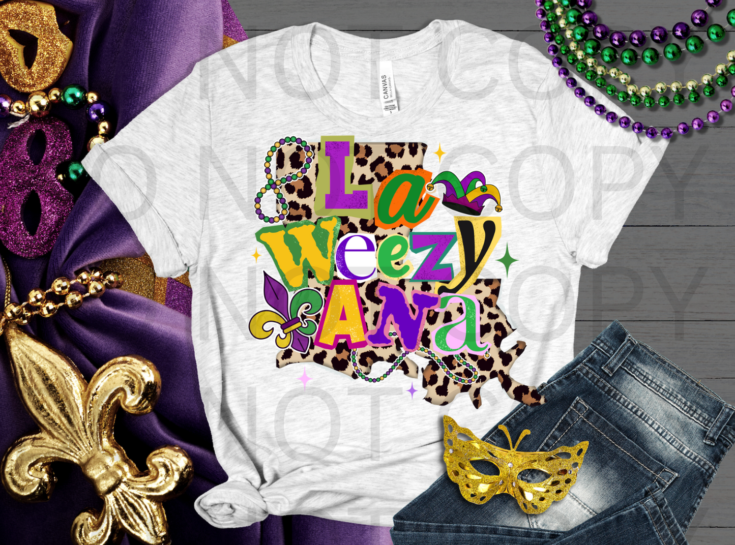 La Weezy Ana Mixed Letters #6272 - Ready to Press DTF Transfer Full Color