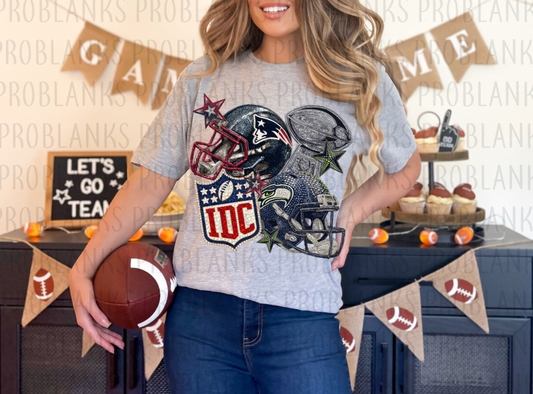 Faux Rhinestoned IDC SB #008 - Ready to Press DTF Transfer Full Color