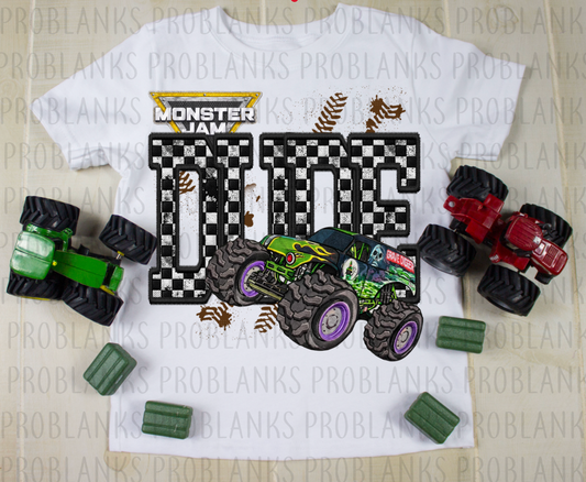 Monster Jame Dude - Grave Digger #6289 - Ready to Press DTF Transfer Full Color