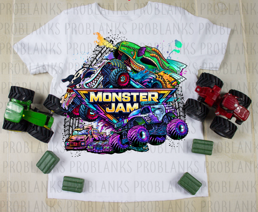 Monster Jam Grave Digger, Earth Shaker, El Toro #6286 - Ready to Press DTF Transfer Full Color
