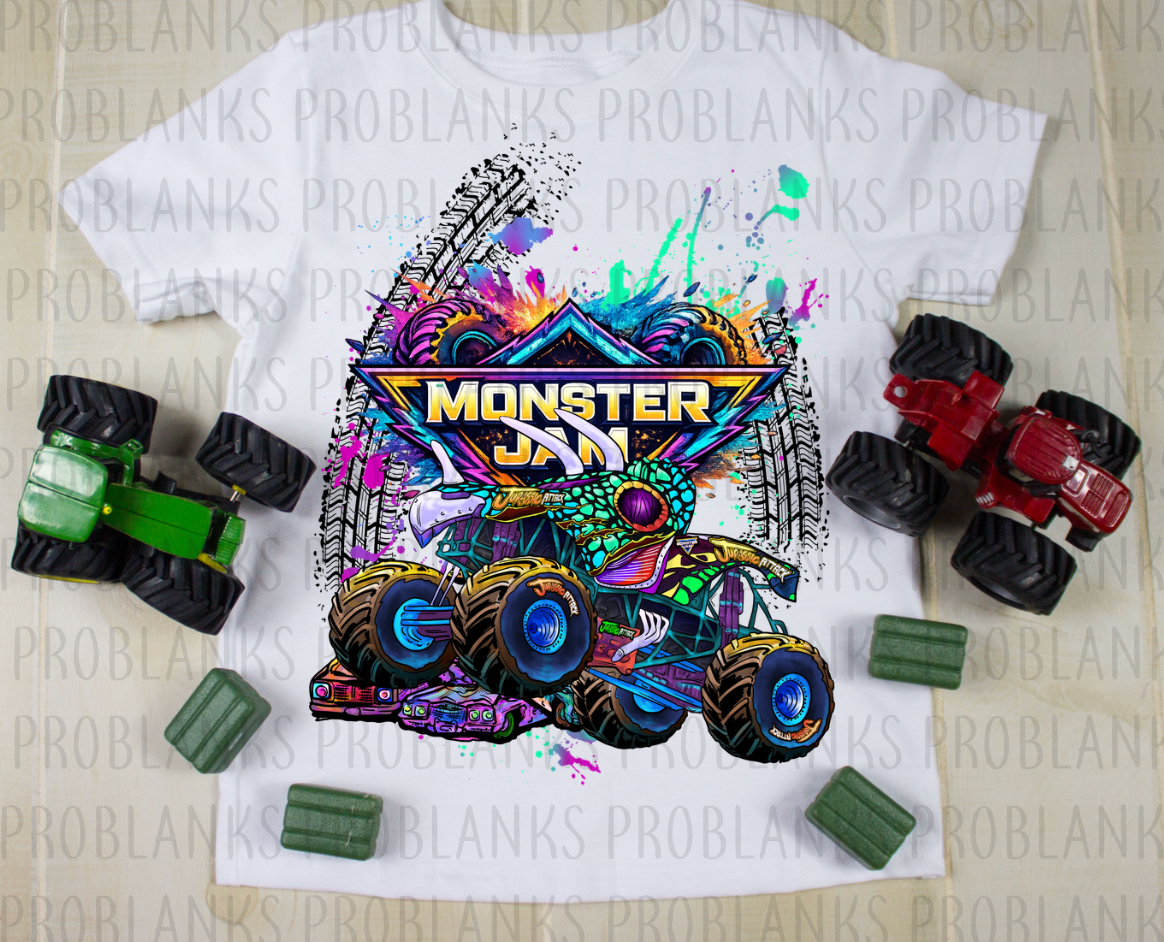 Monster Jam Jurassic #6281 - Ready to Press DTF Transfer Full Color
