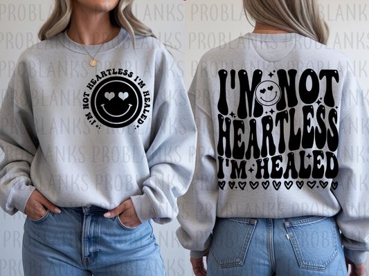 I'm Not Heartless I'm Healed - POCKET ONLY #6304 - Ready to Press DTF Transfer Full Color