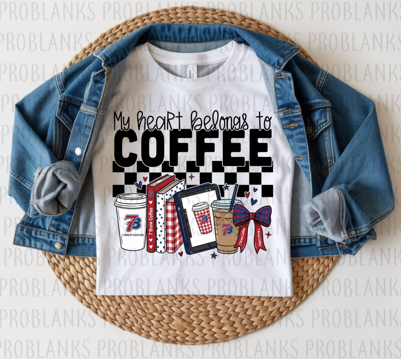My Heart Belongs To Seven B #6329 - Ready to Press DTF Transfer Full Color