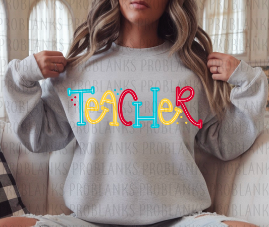 Teacher - Seuss #6336 - Ready to Press DTF Transfer Full Color