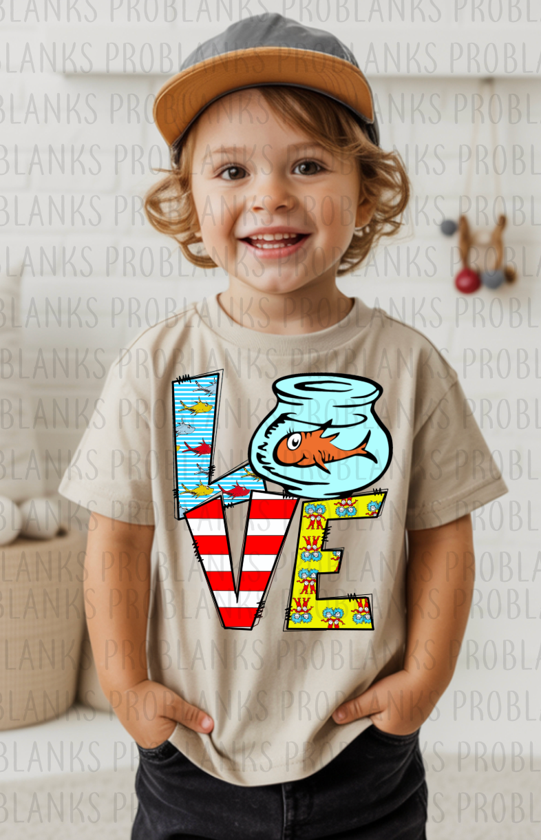 Seuss LOVE - #6343 - Ready to Press DTF Transfer Full Color