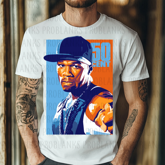 50 Cent #6365 - Ready to Press DTF Transfer Full Color