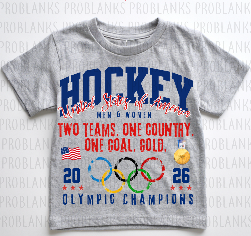Two Teams, One Country, One Goal, Gold #6388 - Ready to Press DTF Transfer Full Color