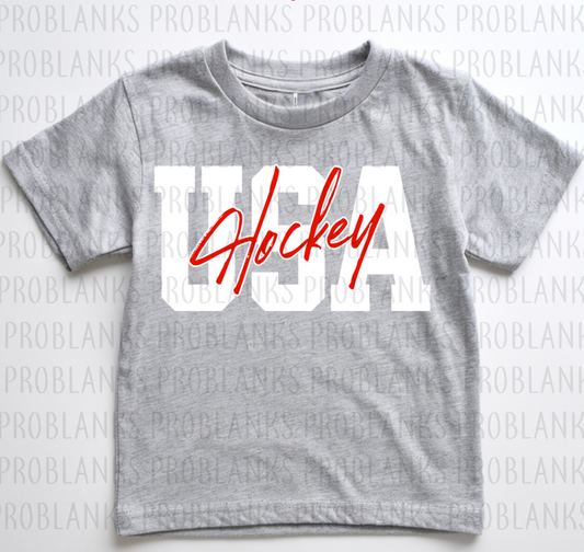 White USA Hockey #6395 - Ready to Press DTF Transfer Full Color