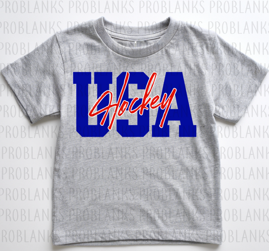 Blue USA Hockey #6398 - Ready to Press DTF Transfer Full Color