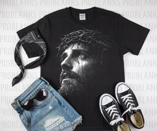 Jesus Halftoned Portrait #6421 - Ready to Press DTF Transfer Full Color