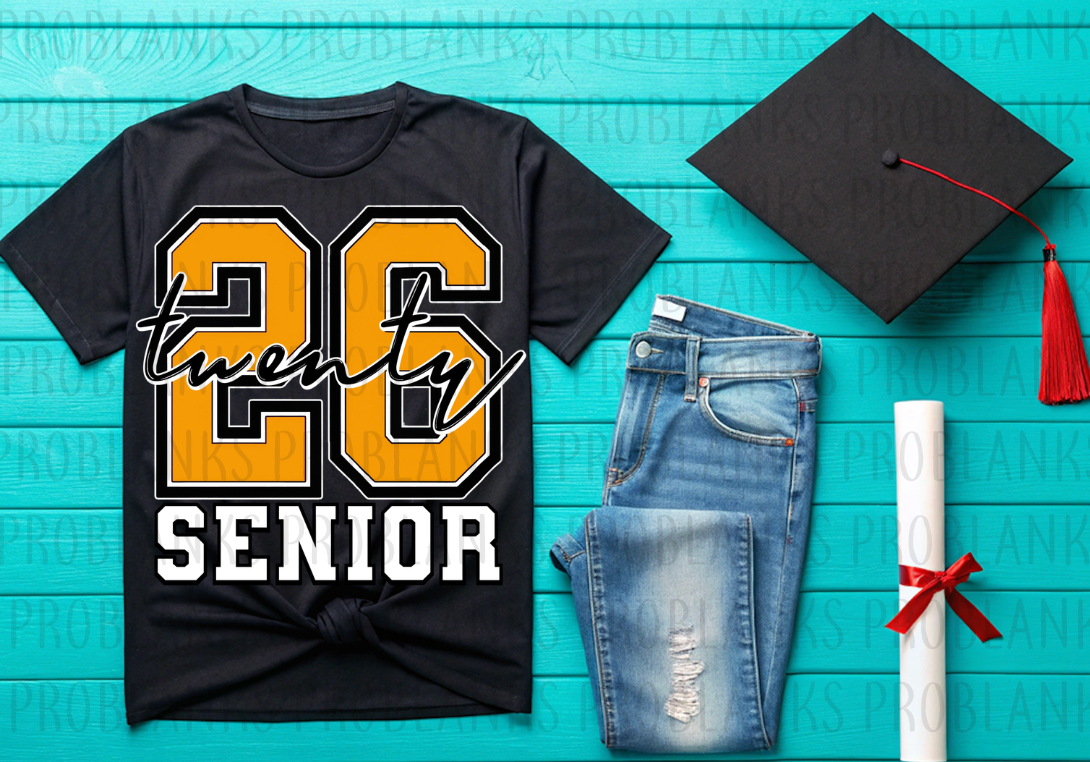 Orange Senior 2026 #6422 - Ready to Press DTF Transfer Full Color