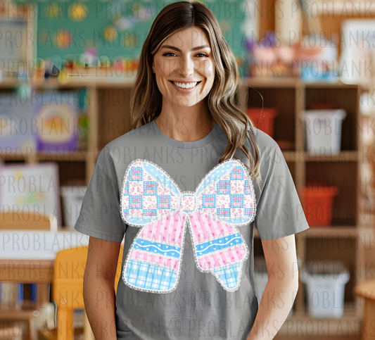 Teacher Faux Lace Bow #6436 - Ready to Press DTF Transfer Full Color