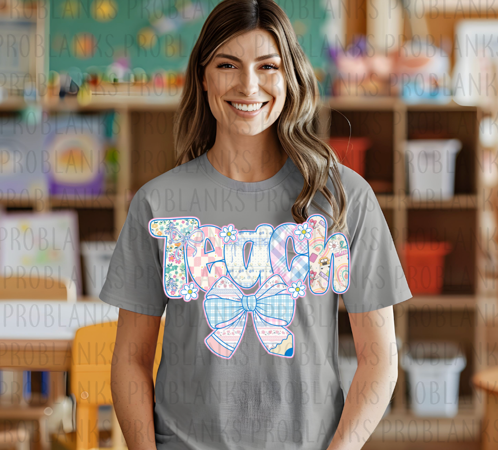 Mixed Patterns - TEACH #6440 - Ready to Press DTF Transfer Full Color