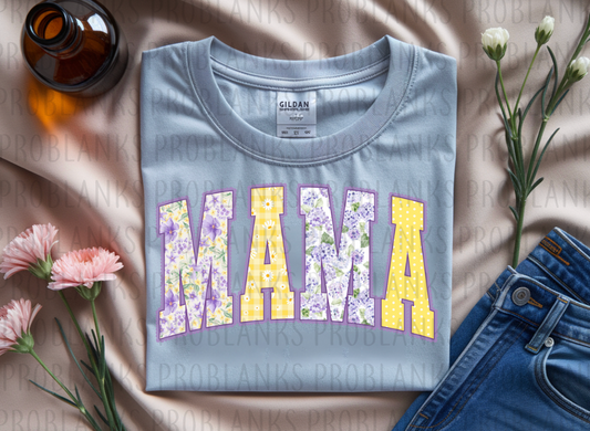 MAMA Purple & Yellow #6454 - Ready to Press DTF Transfer Full Color